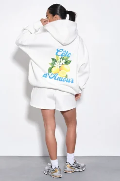 Sweat À Casynthétiqueche Oversize Imprimé Citron