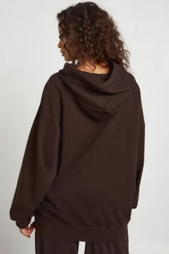 Sweat à Casynthétiqueche Oversize avec Coutures Raglan Délavé