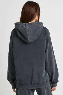 boohoo Sweat à Casynthétiqueche Oversize Lavé avec Coutures Raglan<Femme Sweats À Capuche Et Sweats|Athleisure