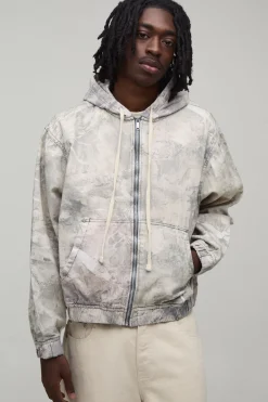 boohooMAN Sweat À Casynthétiqueche Oversize Boxy Sergé Forestier Style Workwear<Homme Chemises