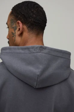 boohooMAN Sweat À Casynthétiqueche Épais 480 G/m² Coupe Regular Délavé<Homme Nouveautés Grande Taille|Tout Afficher