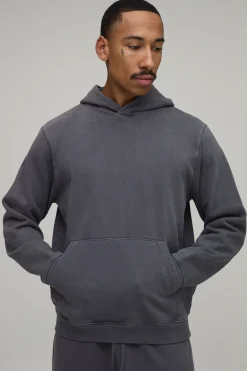 boohooMAN Sweat À Casynthétiqueche Épais 480 G/m² Coupe Regular Délavé<Homme Nouveautés Grande Taille|Tout Afficher