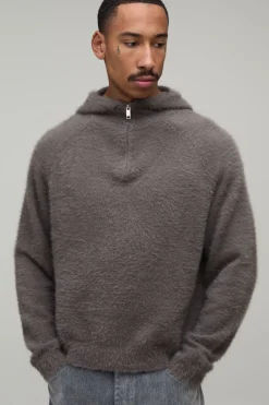 Sweat À Casynthétiqueche Raglan Décontracté En Maille Duveteuse Extrême