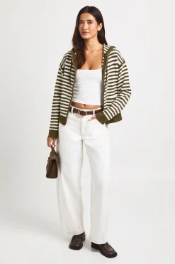 boohoo Sweat À Casynthétiqueche Rayé En Maille<Femme Pulls Et Gilets|Toutes Les Mailles