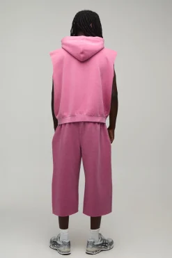 Sweat À Casynthétiqueche Sans Manches Oversize Avec Fermeture Éclair Intégrale