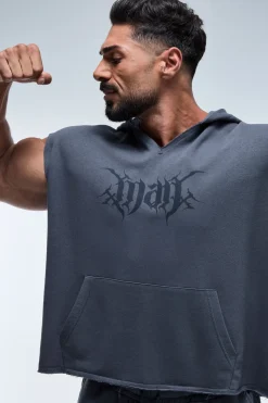 Sweat À Casynthétiqueche Sans Manches Col V Coupe Ample Homme Active