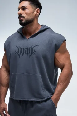 Sweat À Casynthétiqueche Sans Manches Col V Coupe Ample Homme Active