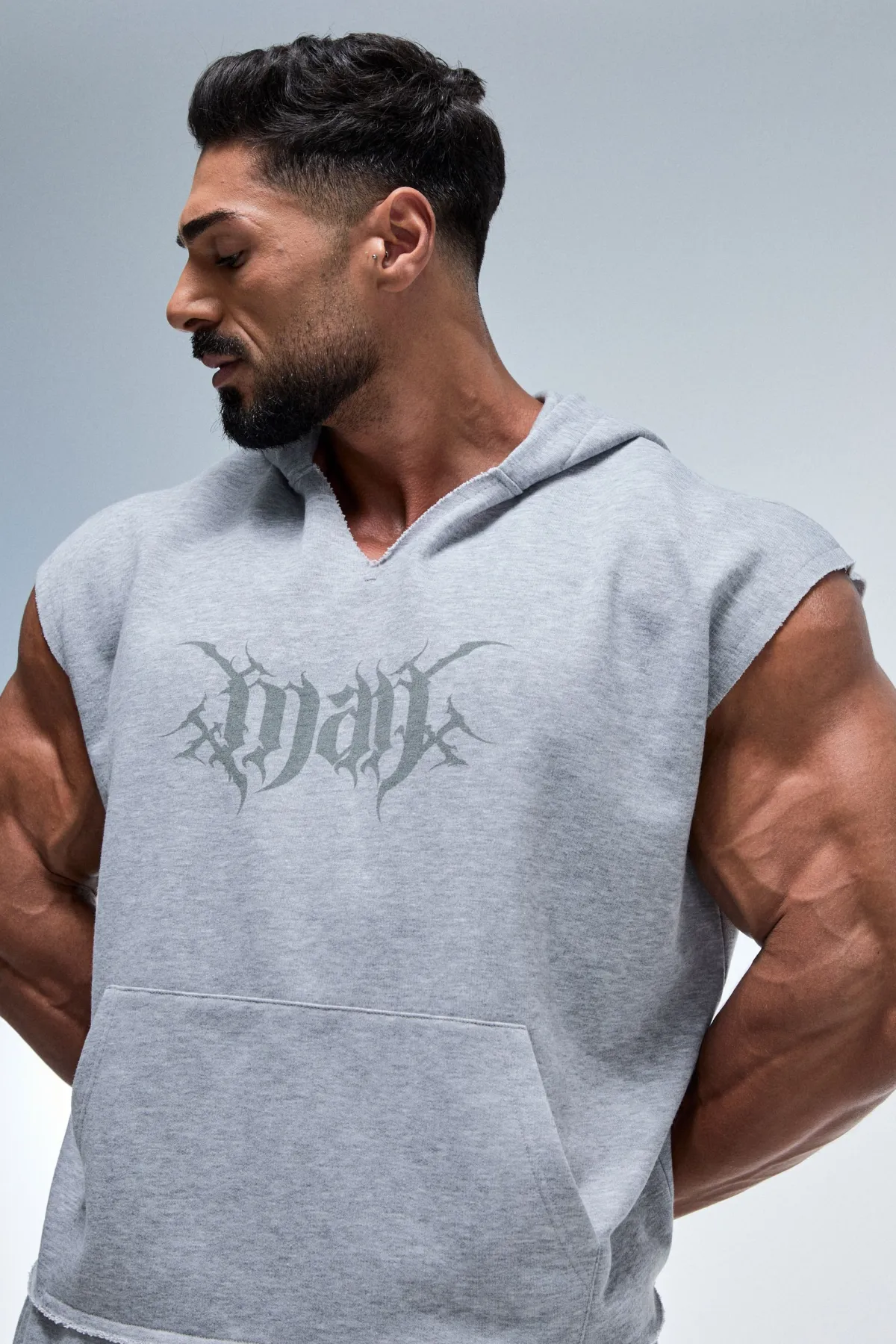 boohooMAN Sweat À Casynthétiqueche Sans Manches Boxy Col V Homme Active<Homme/Femme Tout Afficher Activewear|Survêtements