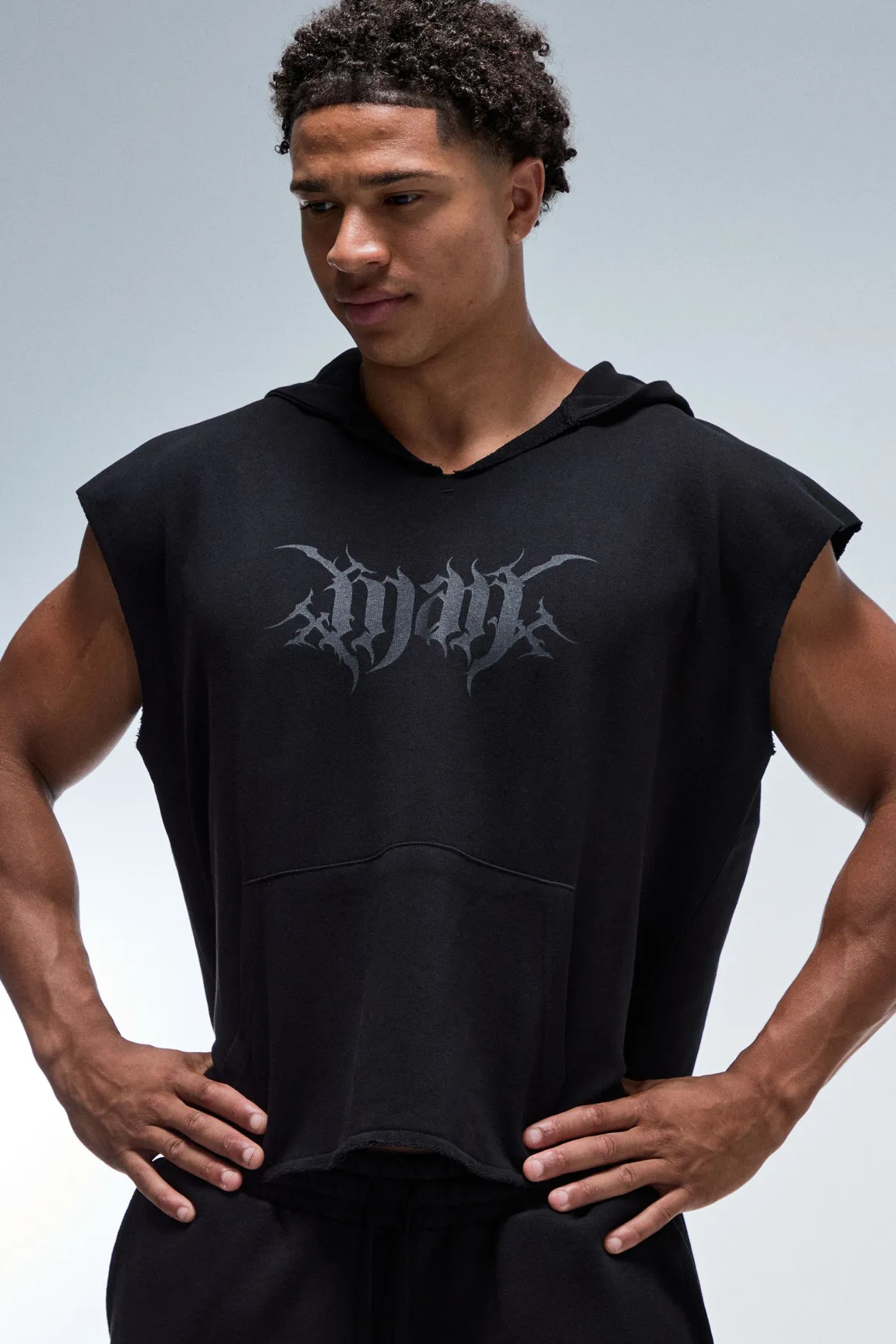 Sweat À Casynthétiqueche Sans Manches Boxy Col V Homme Active