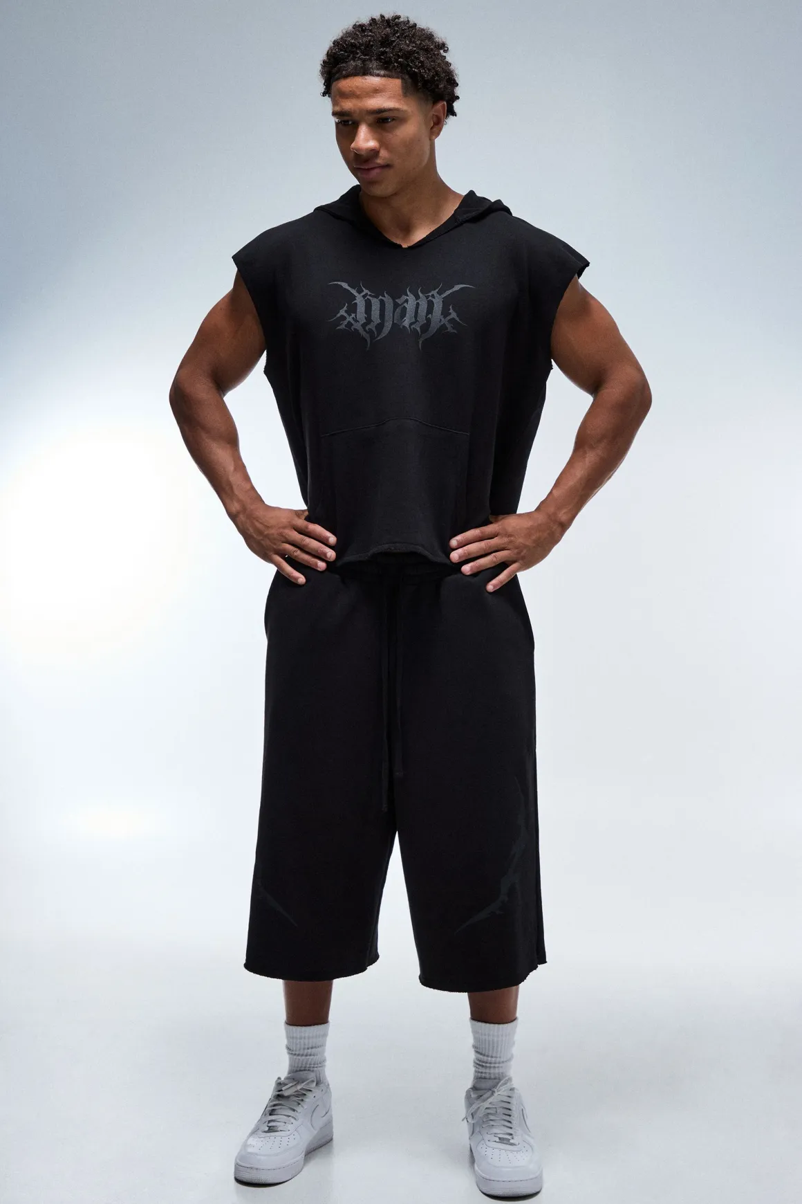 Sweat À Casynthétiqueche Sans Manches Boxy Col V Homme Active