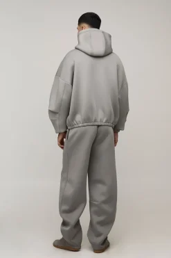 boohooMAN Sweat à Casynthétiqueche Scuba Collé Coupe Ballon Ample et Oversize Tall<Homme Tout Afficher|Sweats À Capuche Tall