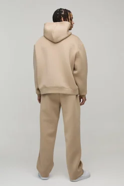 boohooMAN Sweat à Casynthétiqueche Scuba Collé Oversize Boxy<Homme Sweats À Capuche Et Sweatshirts|Sweats À Capuche Et Sweats