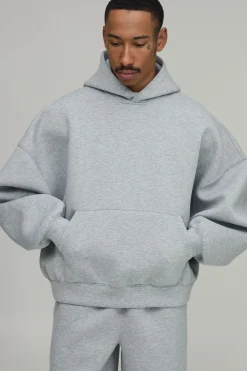 boohooMAN Sweat À Casynthétiqueche Scuba À Enfiler Avec Manches Chauve-souris<Homme Sweats À Capuche Et Sweatshirts|Sweats À Capuche Et Sweats