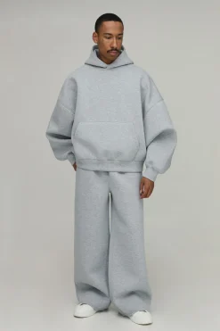 boohooMAN Sweat À Casynthétiqueche Scuba À Enfiler Avec Manches Chauve-souris<Homme Sweats À Capuche Et Sweatshirts|Sweats À Capuche Et Sweats
