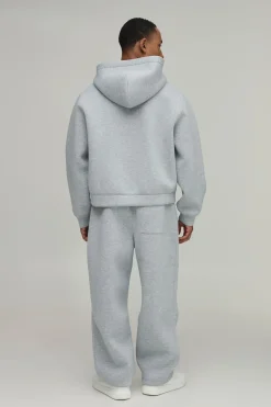 Sweat À Casynthétiqueche Scuba Oversize Coupe Boxy Avec Fermeture Éclair Intégrale