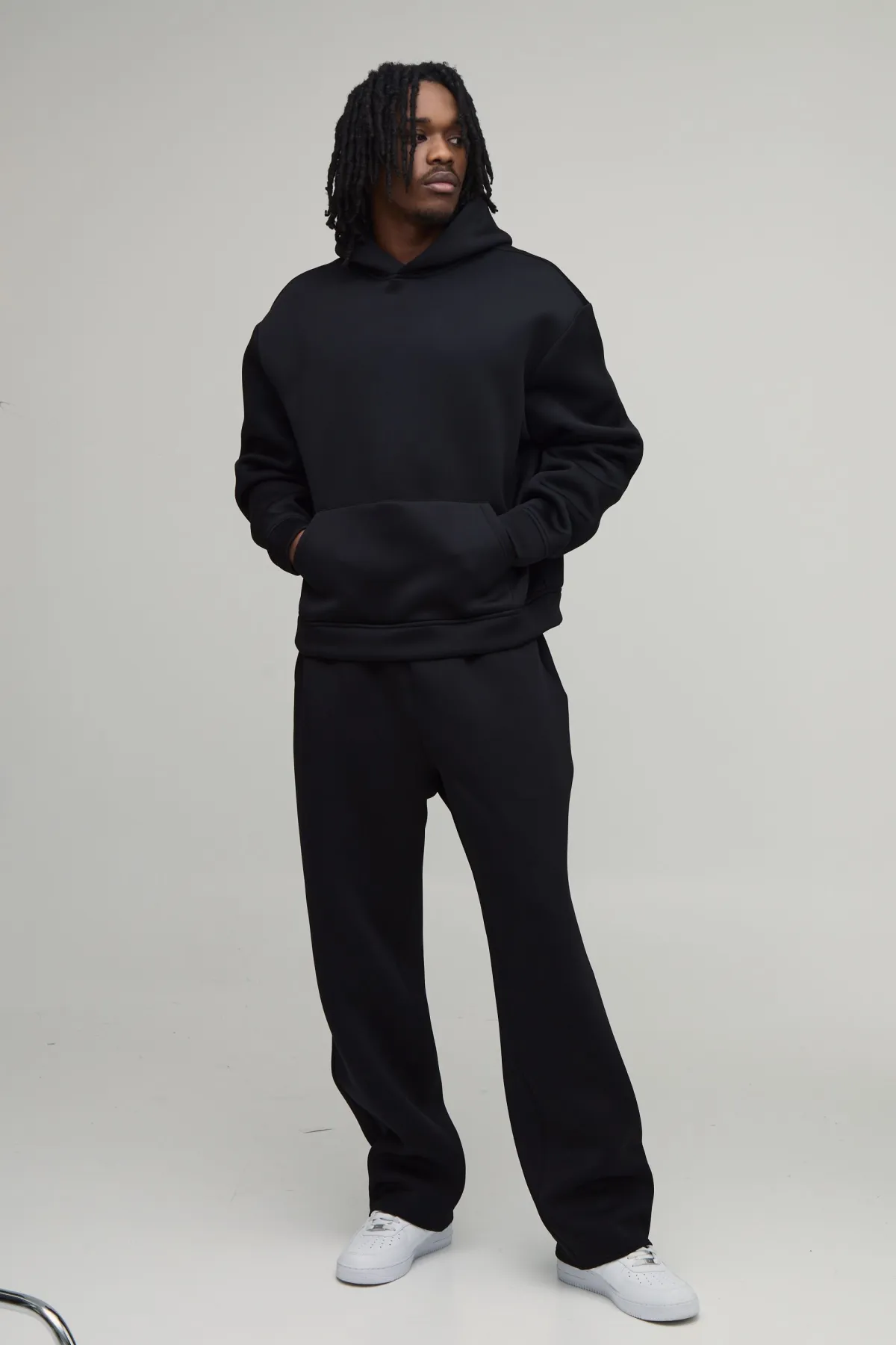 boohooMAN Sweat À Casynthétiqueche Scuba Collé Oversize Boxy Coupe Tall<Homme Tout Afficher|Sweats À Capuche Tall