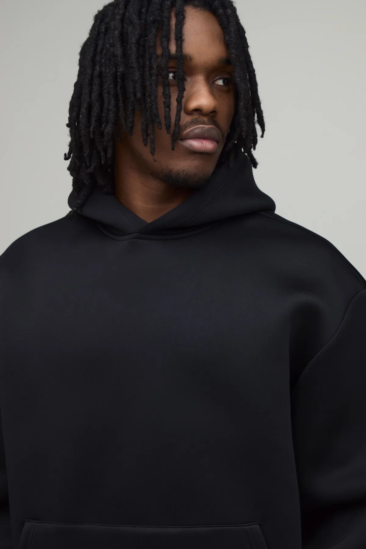 boohooMAN Sweat À Casynthétiqueche Scuba Collé Oversize Boxy Coupe Tall<Homme Tout Afficher|Sweats À Capuche Tall