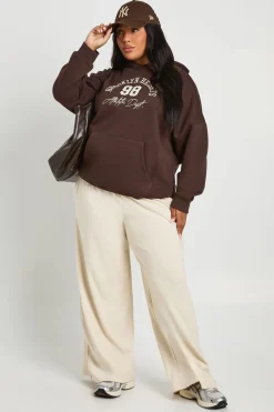 boohoo Sweat à Casynthétiqueche Surdimensionné Plus Brooklyn Heights 98<Femme Looks Chocolat|Tops D’Automne