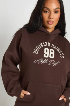 boohoo Sweat à Casynthétiqueche Surdimensionné Plus Brooklyn Heights 98<Femme Looks Chocolat|Tops D’Automne
