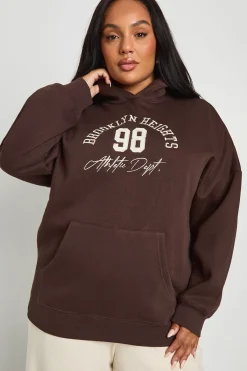 boohoo Sweat à Casynthétiqueche Surdimensionné Plus Brooklyn Heights 98<Femme Looks Chocolat|Tops D’Automne