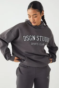 Sweat à Casynthétiqueche Surdimensionné avec Appliqué DSGN Studio