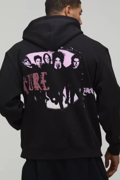 Sweat à Casynthétiqueche Surdimensionné The Cure sous Licence Imprimé