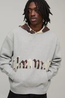 Sweat à Casynthétiqueche Surdimensionné à Motif Vache Appliqué