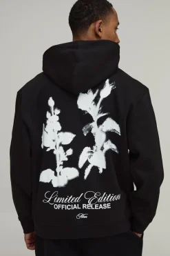 Sweat À Casynthétiqueche Surdimensionné Homme Imprimé Script Floral