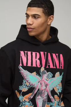 Sweat à Casynthétiqueche Surdimensionné Imprimé Licence Floral Nirvana