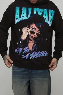 Sweat à Casynthétiqueche Surdimensionné Tall Aaliyah Imprimé Sous Licence