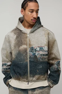 Sweat À Casynthétiqueche Tapisserie Voiture Surdimensionné Coupe Boxy