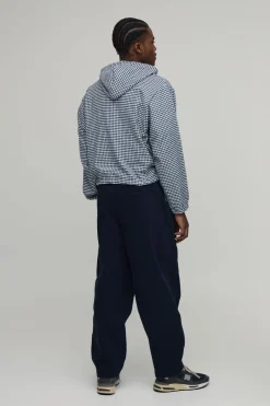 Sweat à Casynthétiqueche Utilitaire Oversize Boxy en Flanelle à Carreaux Vichy