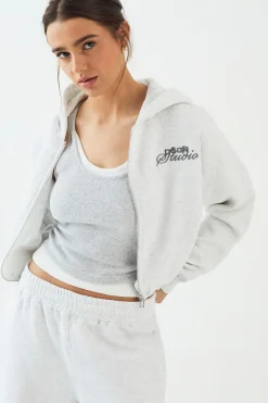 DSGN Studio Sweat à Casynthétiqueche Zippé Ample avec Appliqués Éponge<Femme Sweats À Capuche Et Sweats|Dsgn Studio