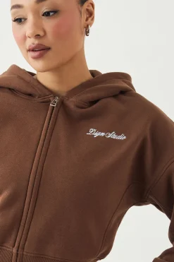 Sweat À Casynthétiqueche Zippé Brodé Script Dsgn Studio