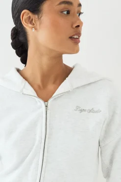 Sweat à casynthétiqueche zippé brodé Script DSGN Studio