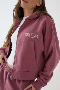 DSGN Studio Sweat À Casynthétiqueche Zippé Boxy Avec Appliqué Collégial<Femme Sweats À Capuche Et Sweats|Dsgn Studio