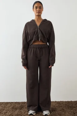 Sweat à Casynthétiqueche Zippé Boxy DSGN Studio Premium Poids Lourd Délavé