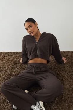 Sweat à Casynthétiqueche Zippé Boxy DSGN Studio Premium Poids Lourd Délavé