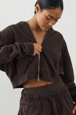 Sweat à Casynthétiqueche Zippé Boxy DSGN Studio Premium Poids Lourd Délavé