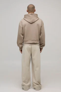 Sweat à Casynthétiqueche Zippé Boxy Raccourci Basique