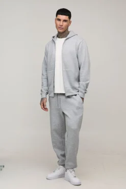 boohooMAN Sweat À Casynthétiqueche Zippé Basique Coupe Regular Tall<Homme Tout Afficher|Sweats À Capuche Tall
