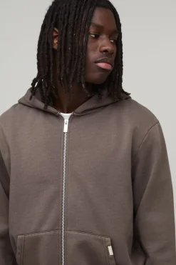 Sweat À Casynthétiqueche Zippé Boxy Délavé Essentiel