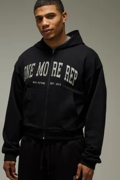 Sweat à Casynthétiqueche Zippé Boxy Raccourci One More Rep