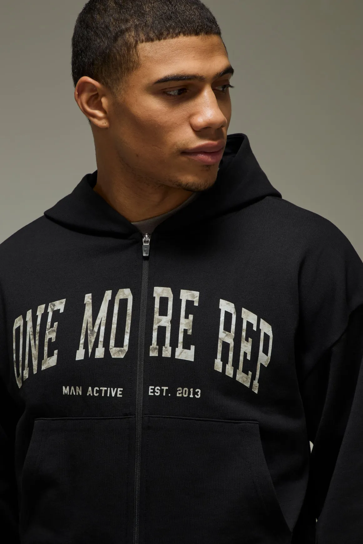 Sweat à Casynthétiqueche Zippé Boxy Raccourci One More Rep