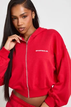 Sweat À Casynthétiqueche Zippé Brodé Sports Club