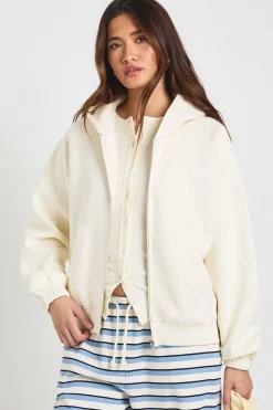 boohoo Sweat à Casynthétiqueche Zippé Coupe Ample avec Coutures Raglan<Femme Sweats À Capuche Et Sweats|Athleisure
