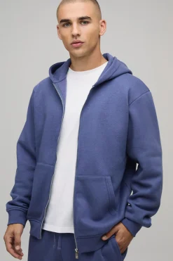 Sweat à Casynthétiqueche Zippé Coupe Regular Basique