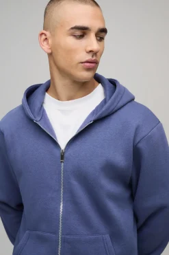 Sweat à Casynthétiqueche Zippé Coupe Regular Basique