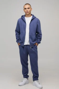 Sweat à Casynthétiqueche Zippé Coupe Regular Basique