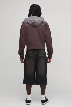 Sweat À Casynthétiqueche Zippé Coupe Ajustée Rétrécie Avec Motif Dragon Délavé